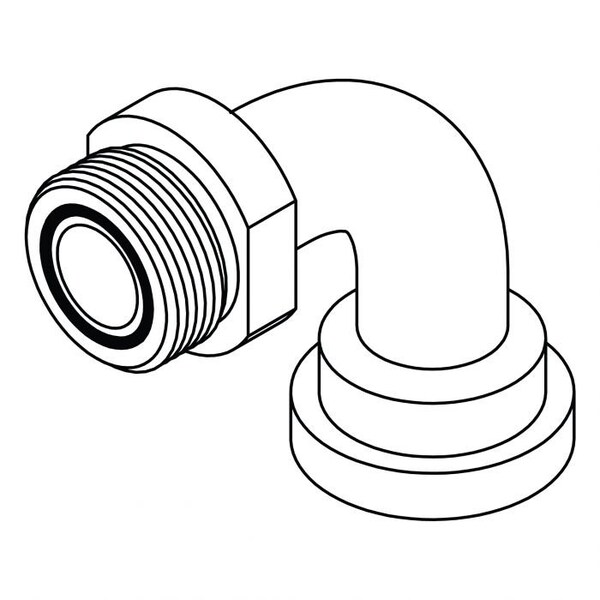 Tompkins Hydraulic Fitting, Flange16MORFS-12FL C62 90 NO BRAZE FF6892-16-12 - main